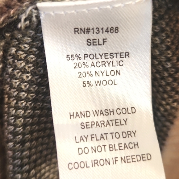 Womens LUSH cream & army green leopard spot sweater size Small - Picture 12 of 12